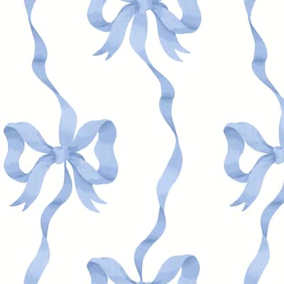 Cath Kidston Ribbon Bow Blue Wallpaper