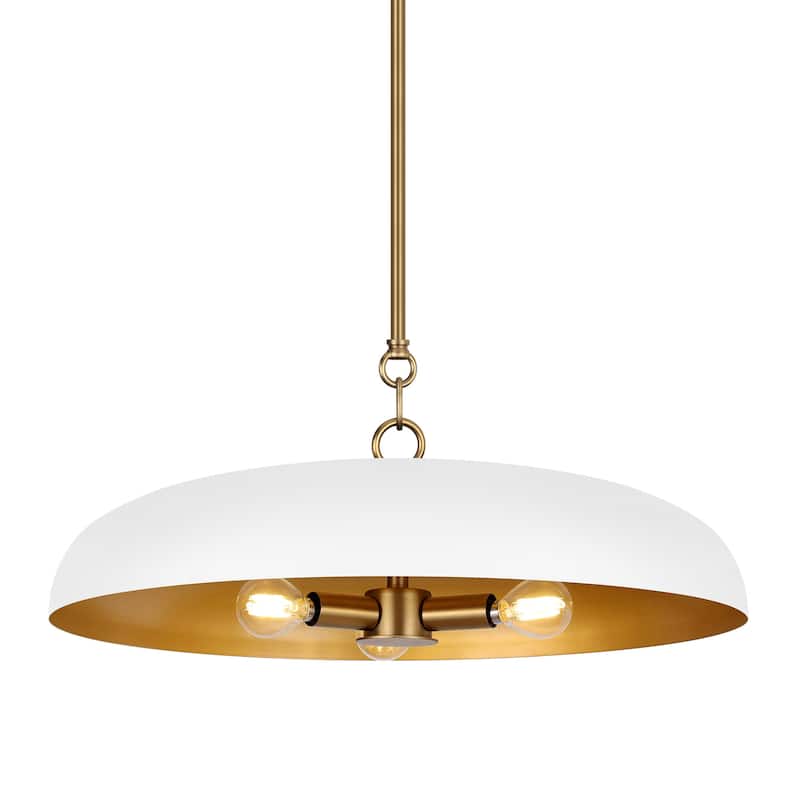 LamQee 20" Pendant Light Metal Dome Ceiling Hanging Chandelier - 19.7 inch