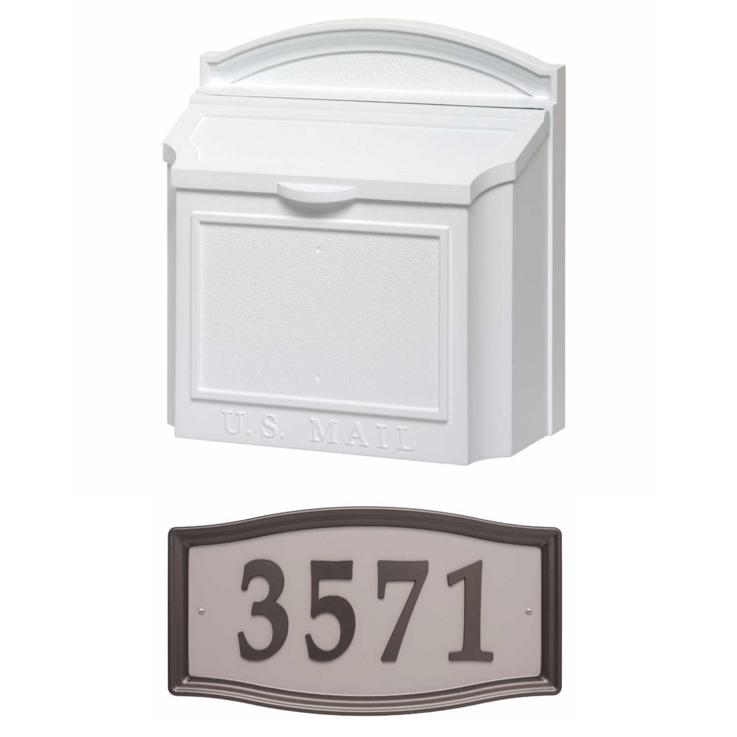 Shop Whitehall Wall Mounted Locking Mailbox White With Whitehall