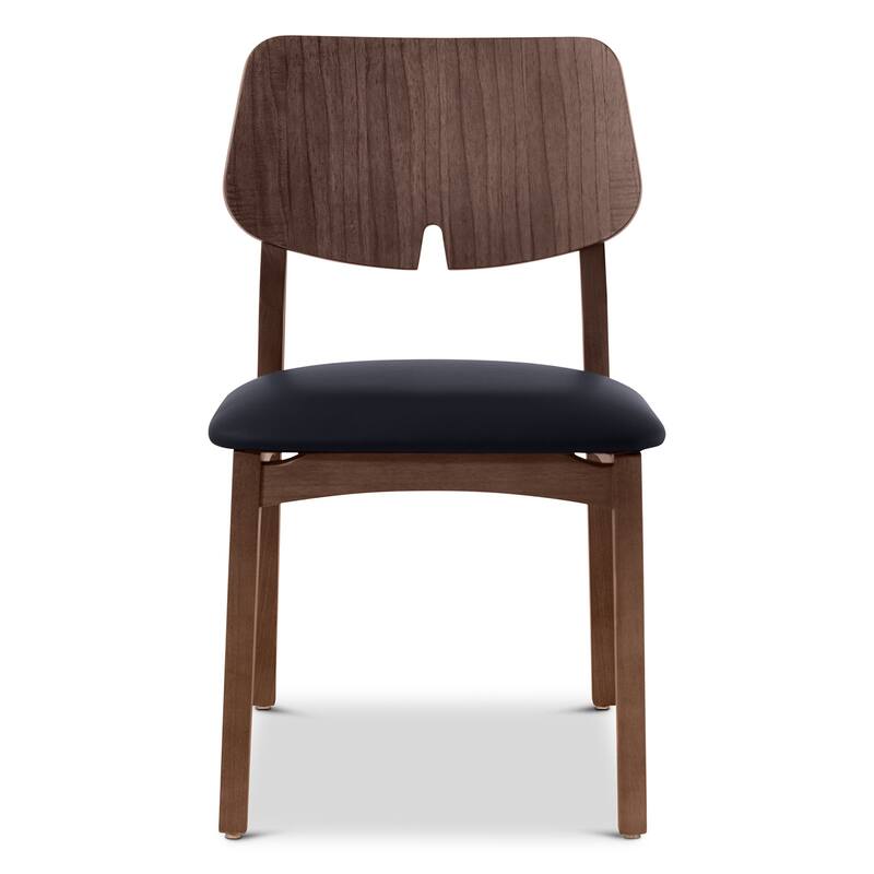 Beth Wooden Dining Chair - Shimmy Black, Nogal