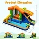 preview thumbnail 4 of 7, 8-in-1 Outdoor Inflatable Castle w/Slide & Climbing Wall & Splash Pool