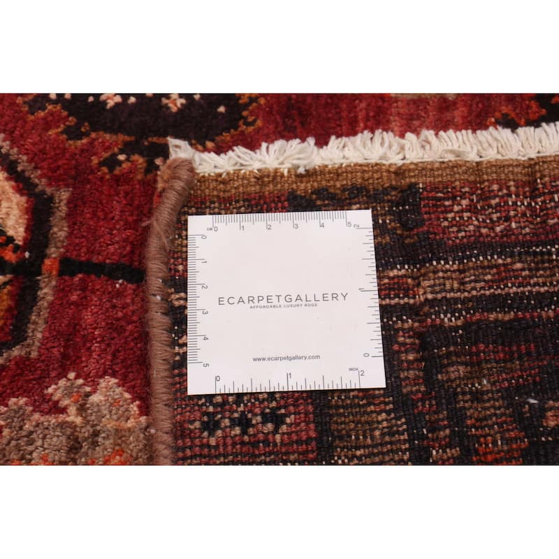 ECARPETGALLERY Hand-knotted Teimani Red Wool Rug - 4'1 x 8'9