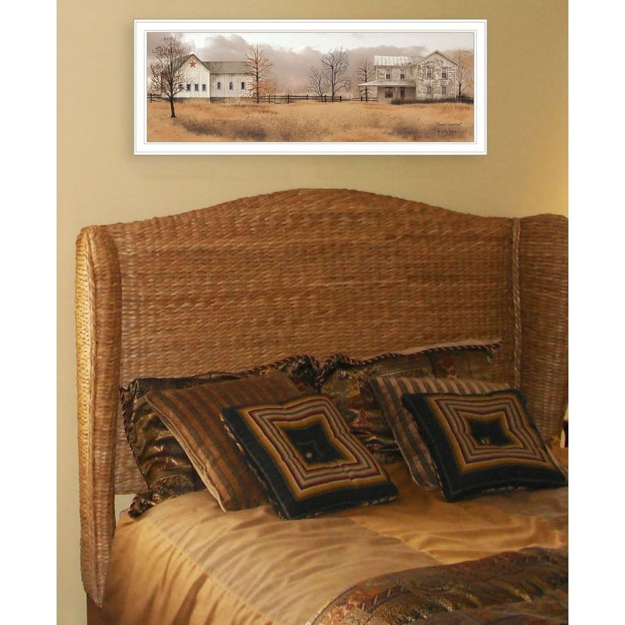 TrendyDecor4U Farmhouse "Peaceful Homestead" Framed Print Wall Art by Billy Jacobs - Rustic