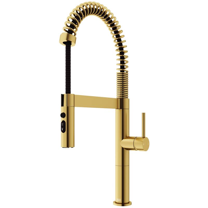 VIGO Edison Pro 20" H Single Handle Pull-Down Sprayer Kitchen Faucet