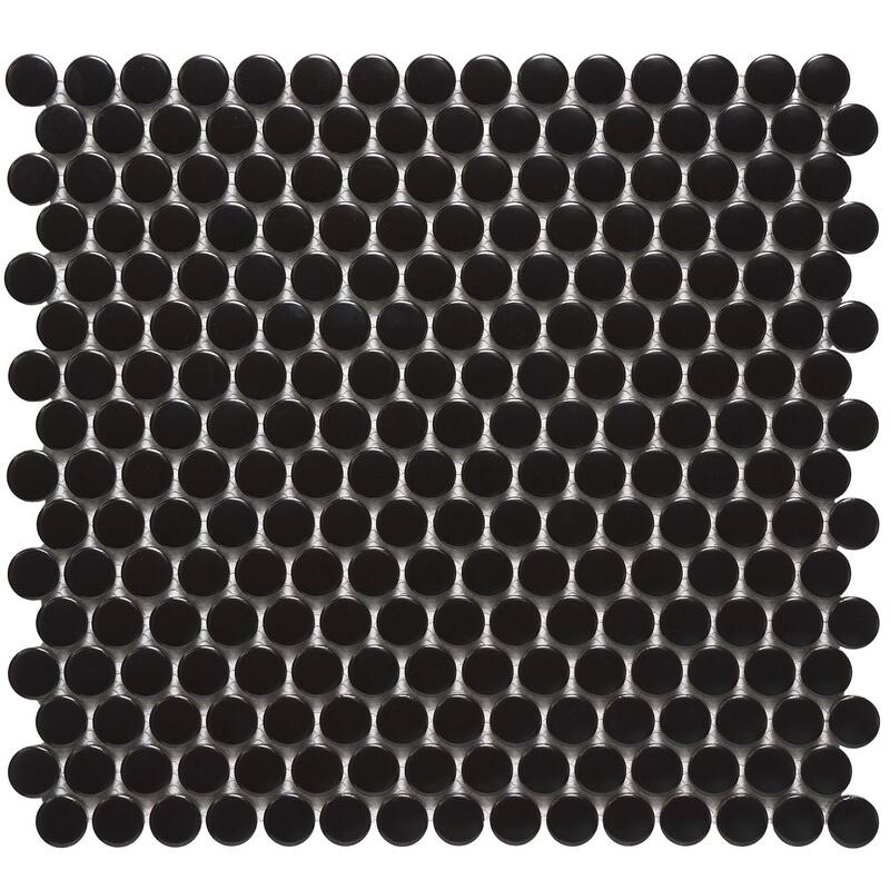 Rivonia 1 inch Matt Peny Round - 5 Sheets (4.95 sf) - Black