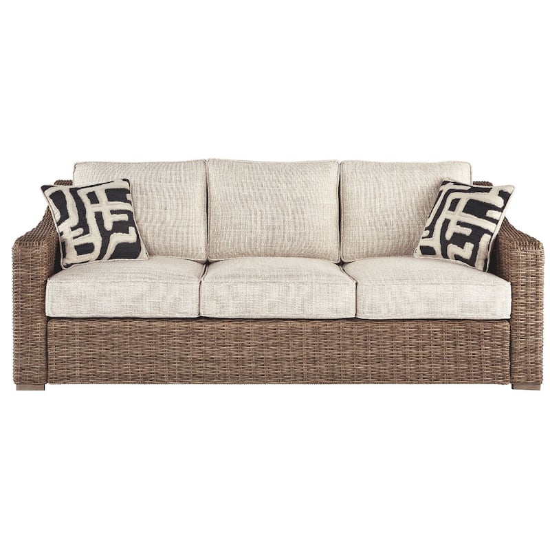 Signature Design by Ashley Beachcroft Outdoor Sofa with Cushion - 82.25" W x 37.75" D x 34.63" H