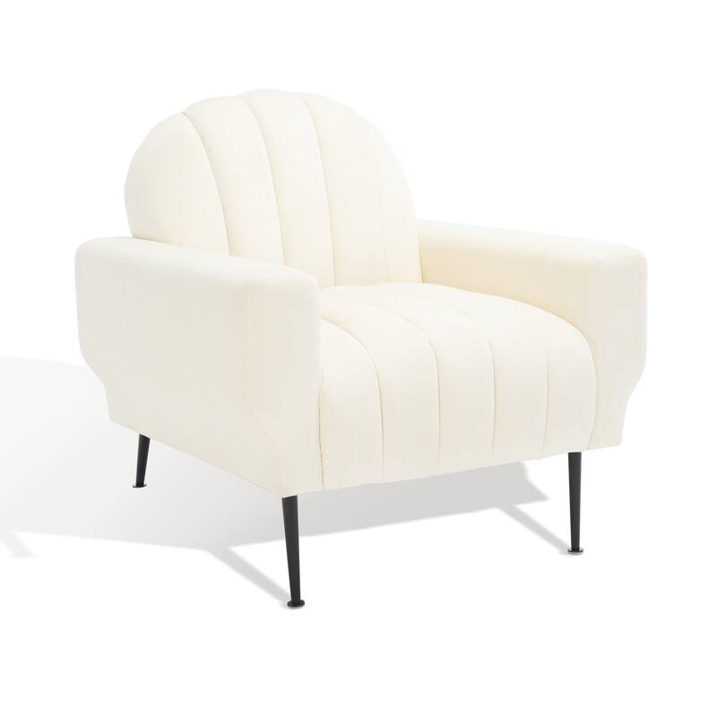 SAFAVIEH Couture Sassa Channel Tufted Accent Chair - 33" W x 34" D x 32" H - 33Wx34Dx32H