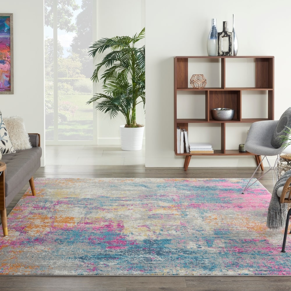 Nourison Passion Abstract Watercolor Multicolor Area Rug