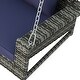 preview thumbnail 27 of 46, 2-Person Wicker Hanging Porch Swing with Chains,Cushion,Pillow, Rattan Swing Bench