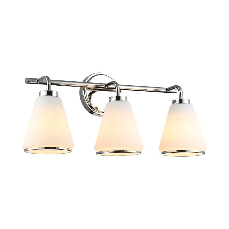 Artcraft Zoey 2-Light Bathroom Vanity - Polished Nickel Finish - 3-Light