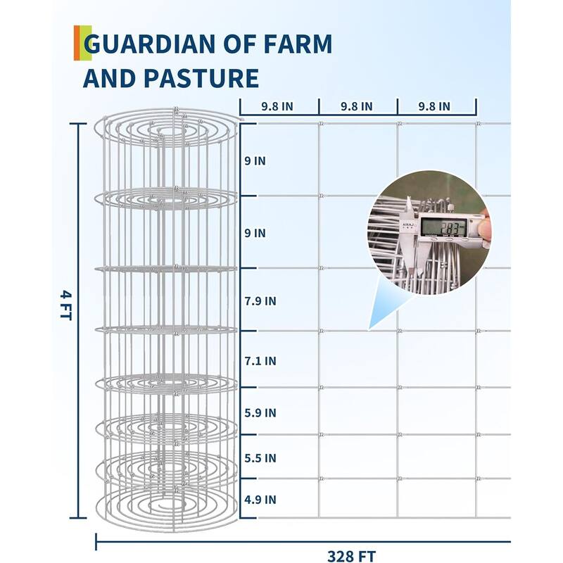 Heavy Duty Farm Fence, with Thick Zinc Coating