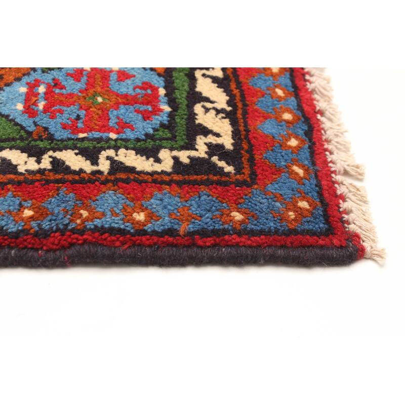 ECARPETGALLERY Hand-knotted Uzbek Kargahi Burnt Orange Wool Rug - 2'8 x 6'4