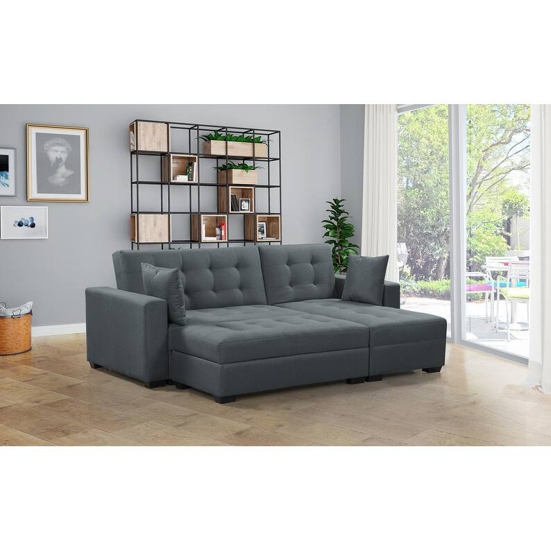 BroyerK 3-piece Reversible Sectional Sleeper Sofa Bed