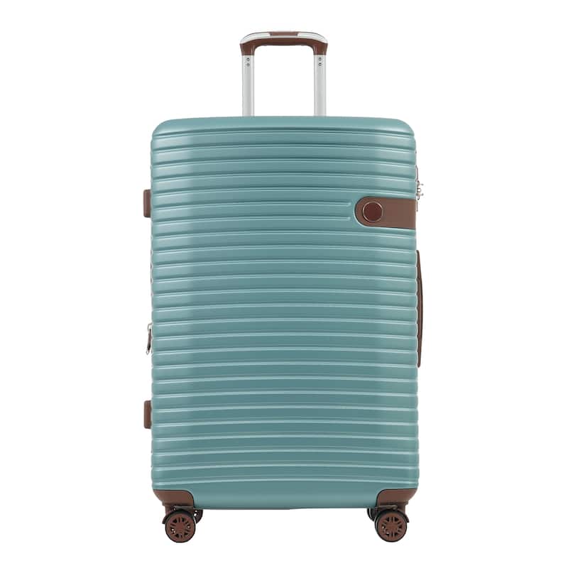 24" ABS Lightweight Hardshell Expandable Luggage with Spinner Wheels, TSA Lock and 2 Packing Cubes, for Travel