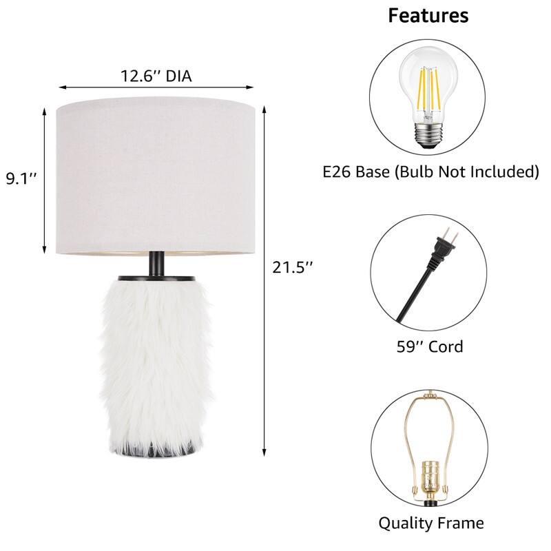 ROSEN GARDEN Table Lamp Set of 2 - ivory