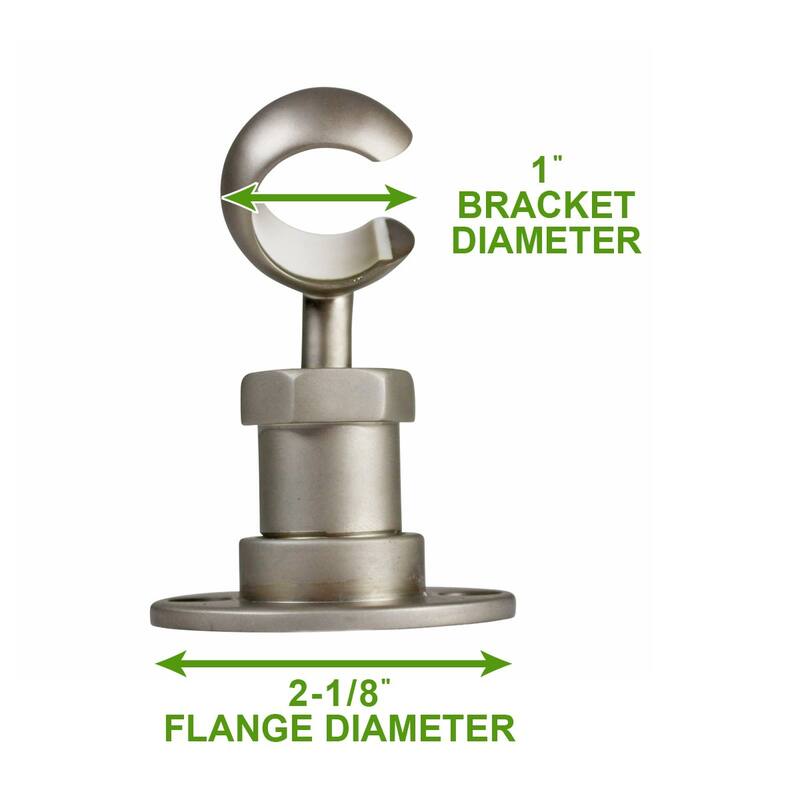 Brass Twist-In Bracket Satin Nickel Shower Part Replacement Renovators Supply