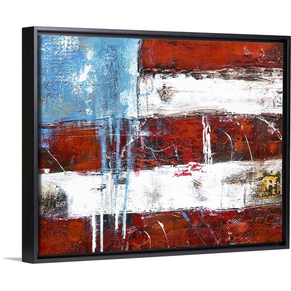 "Flag" Black Float Frame Canvas Art