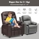 preview thumbnail 2 of 45, Costway Kids Youth Recliner Chair PU Leather w/Cup Holders & Side