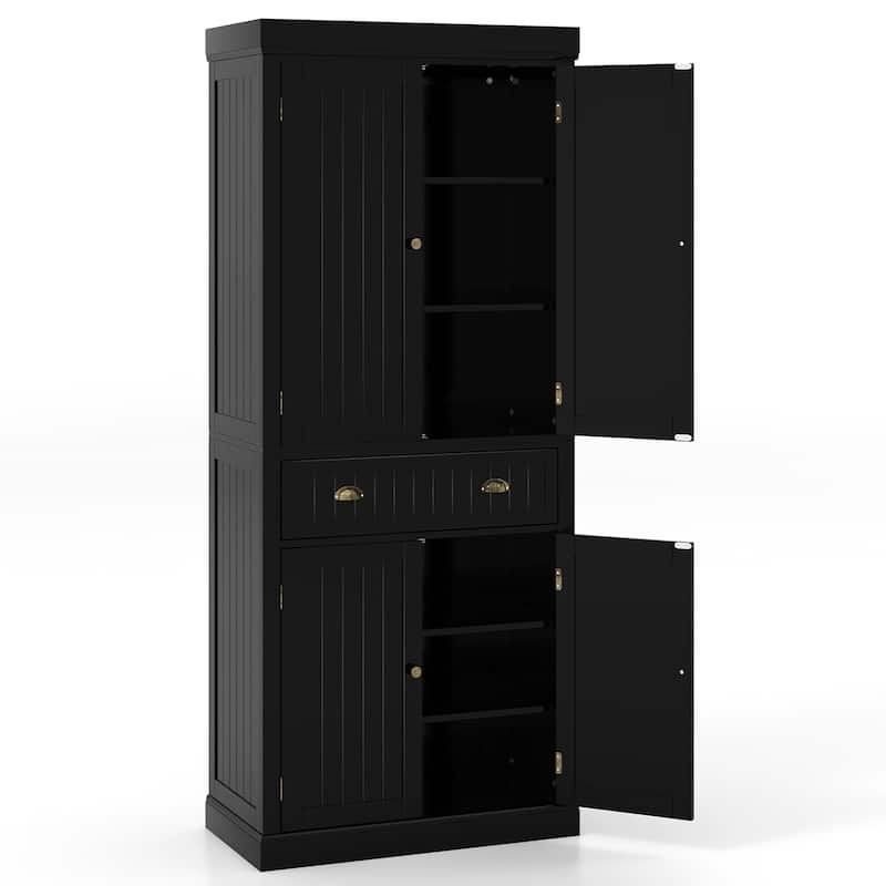 Gymax 72'' Kitchen Pantry Storage Cabinet Tall Freestanding Cupboard - See Details