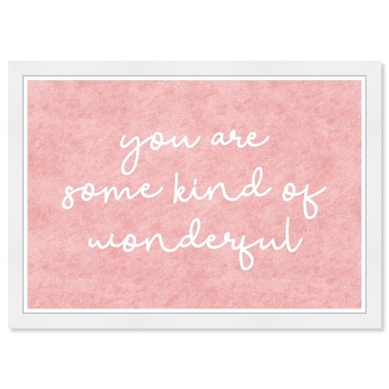 Wynwood Studio Prints Typography and Quotes Some Kind of Wonderful Pink and Transitional Wall Art Canvas Print