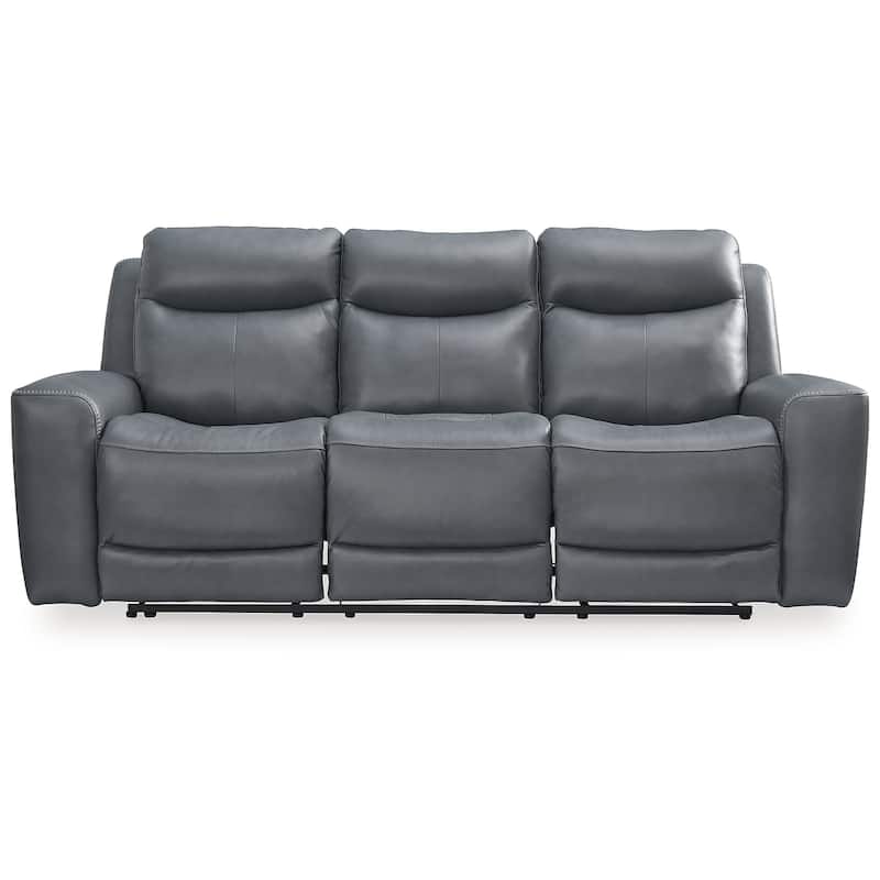 Signature Design by Ashley Mindanao Steel Power Reclining Sofa - 89"W x 42"D x 43"H