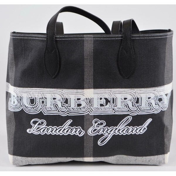 burberry coated canvas tote
