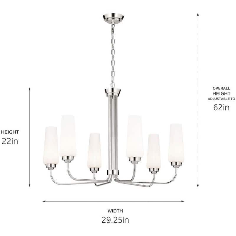 Kichler 52480 Truby 6 Light 30" Wide Chandelier