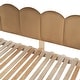 preview thumbnail 38 of 56, Wood Twin Size Bed Frame with Arched Roof, Floor Bed with Light and Curtain, Pull-out Kids Bed for Girls Boys Bedroom