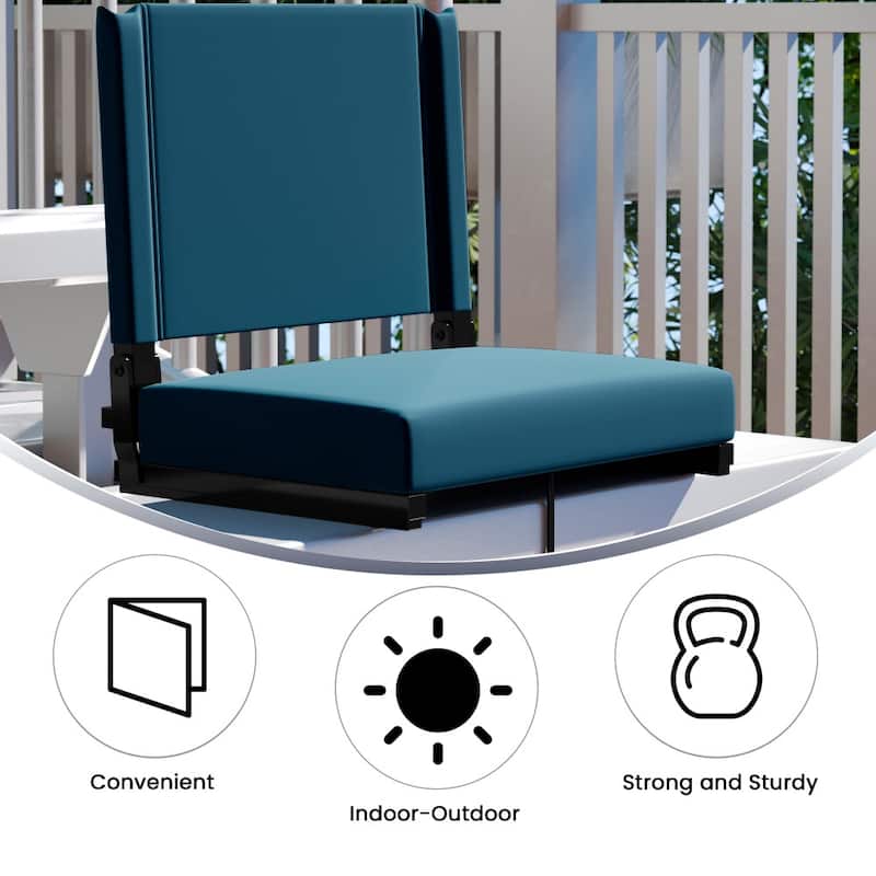 Ultra-Padded Stadium Chair - 18"W x 14"D x 18"H - 18"W x 14"D x 18"H