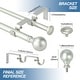 preview thumbnail 30 of 32, Round Ball Designer Double Drapery Adjustable Curtain Rod & Hardware