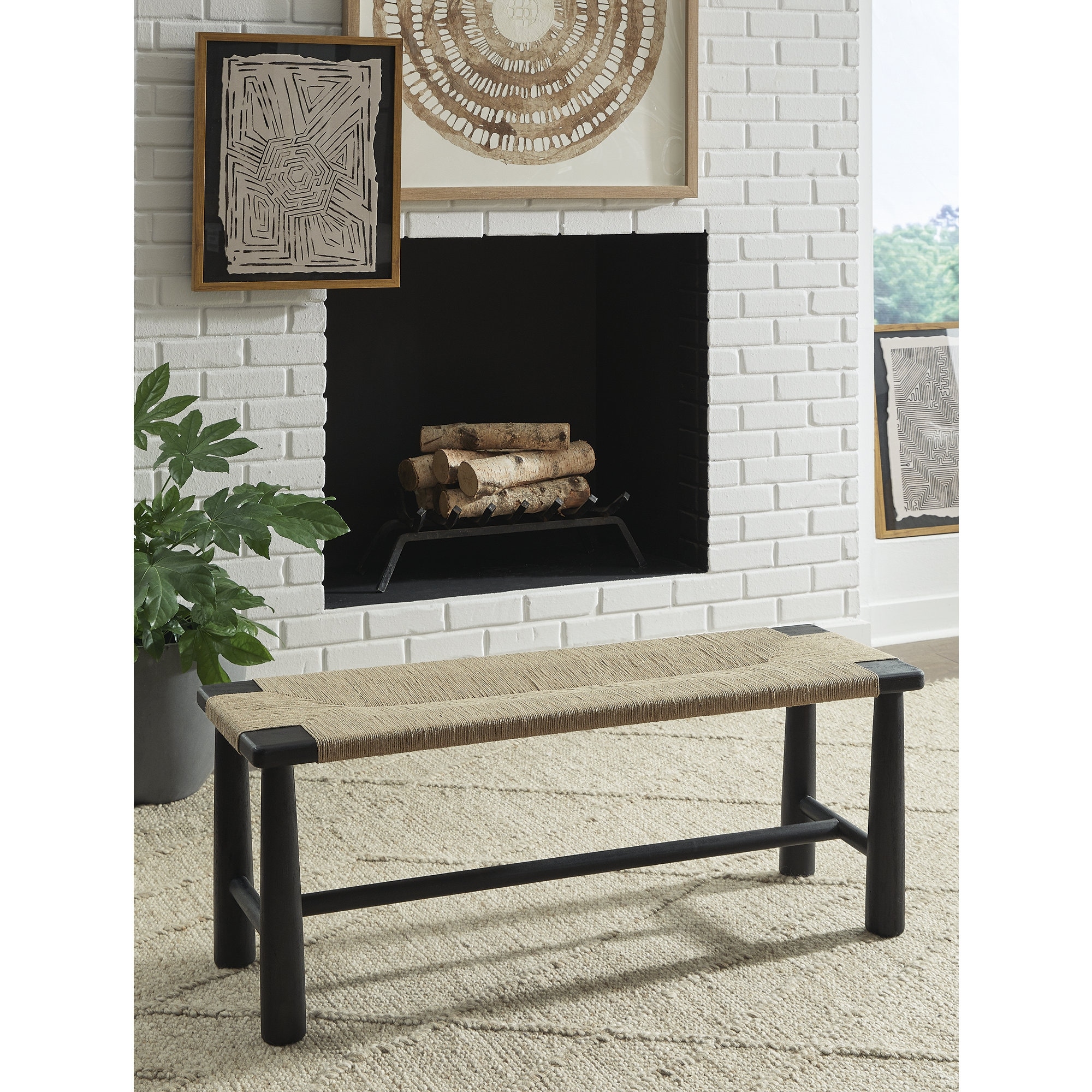 Acerman Bench - Black/Natural Acerman Bench - Black/Natural
