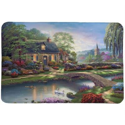 Thomas Kinkade Stoney Creek Cottage Memory Foam Rug by Laural Home