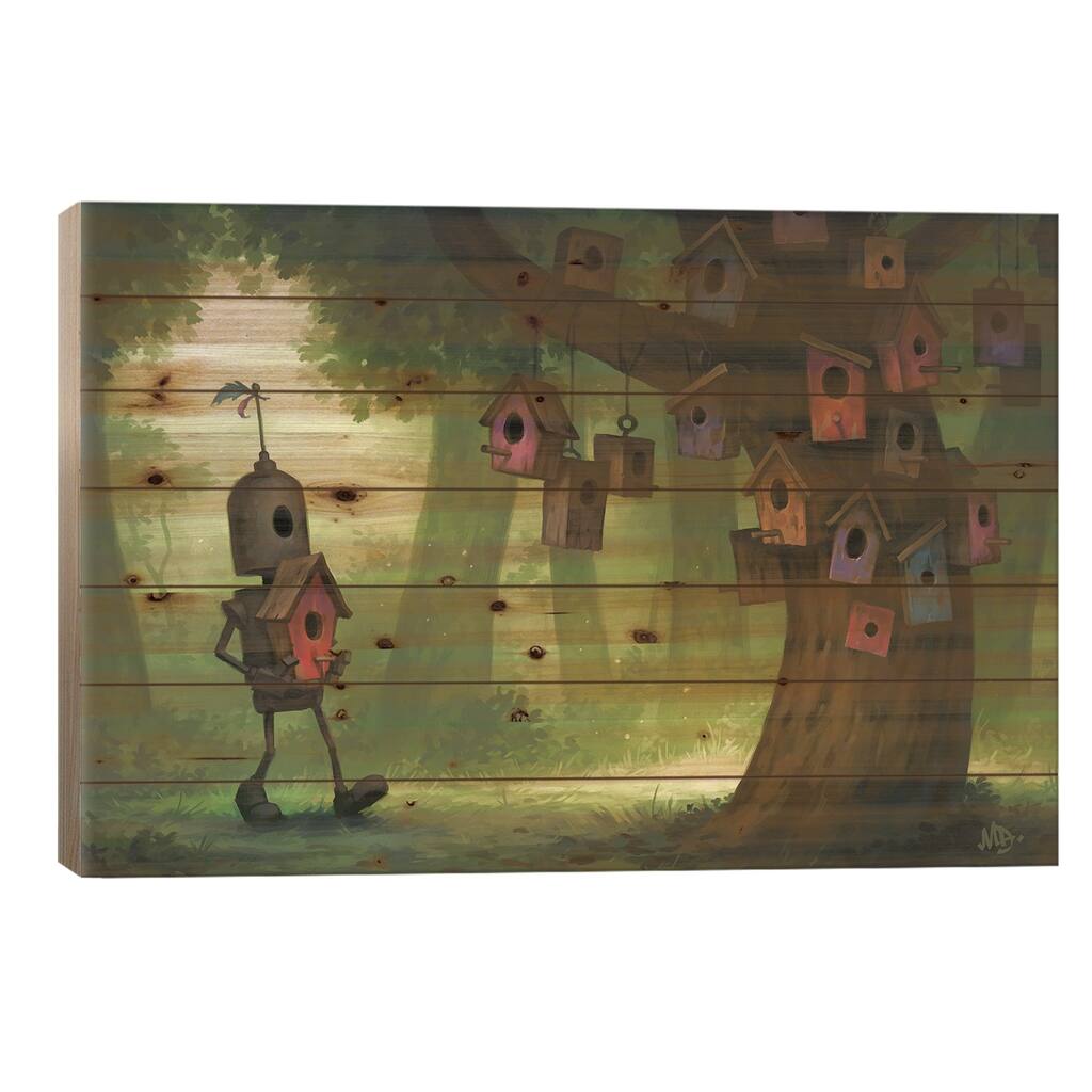 They Will Come Print On Wood by Matt Dixon - Multi-Color