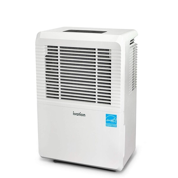Ivation 30 Pint Energy Star Dehumidifier - Large-Capacity for Spaces Up to 2,000 Sq Ft -Programmable Humidistat, Hose Connector