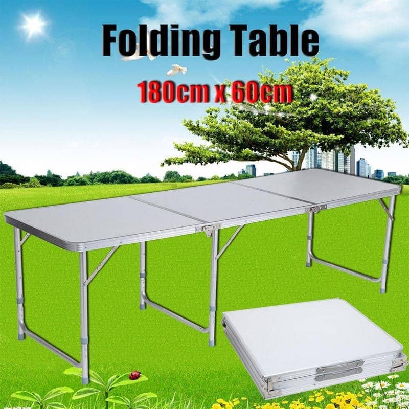 Outdoor Portable Aluminum BBQ Picnic Folding Dining Table