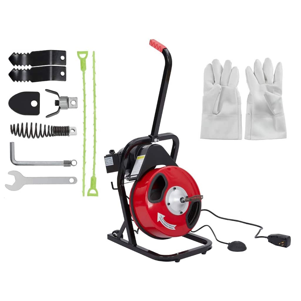 50FT 1/2 Inch Electric Drain Cleaner Machine for Sink, Toilet & Sewer