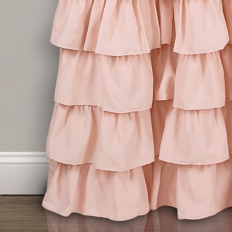 Lush Decor Allison Ruffle Window Curtain Panel Pair