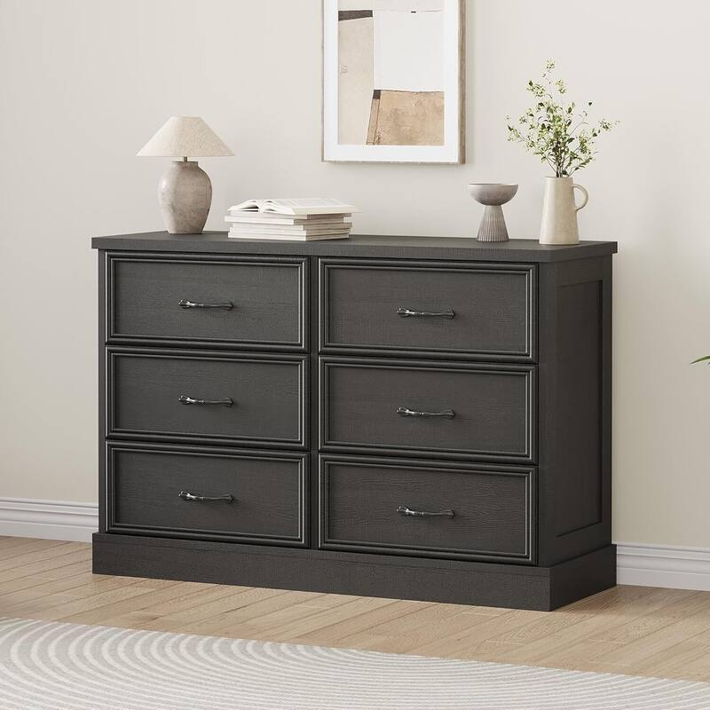 Modern 6 Drawer Bedside Storage Cabinet for Bedroom Organization