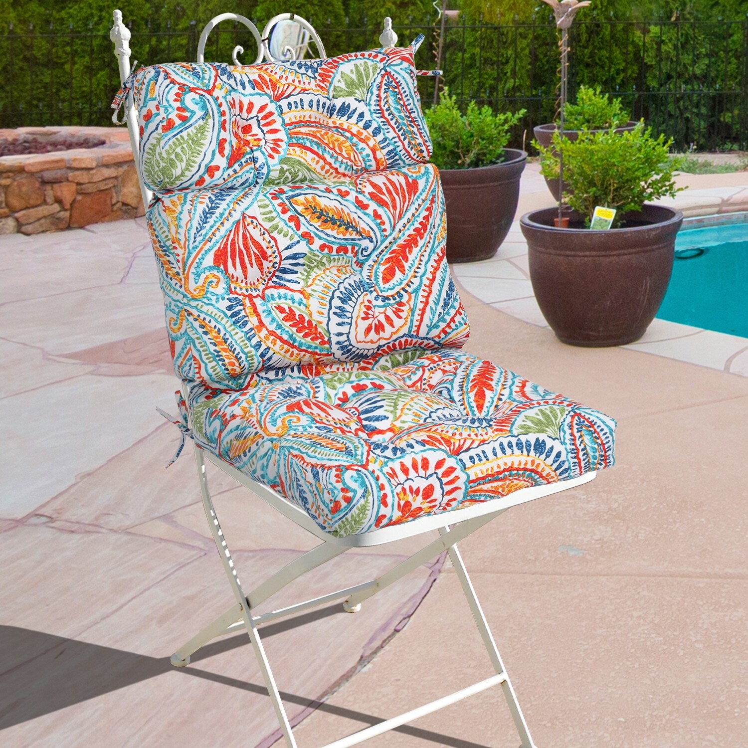 Aoodor Outdoor Deep Seat Chair Cushion Set with Dust Jacket Set of 2 (2 Back,  2 Seater ) - Bed Bath & Beyond - 37250852
