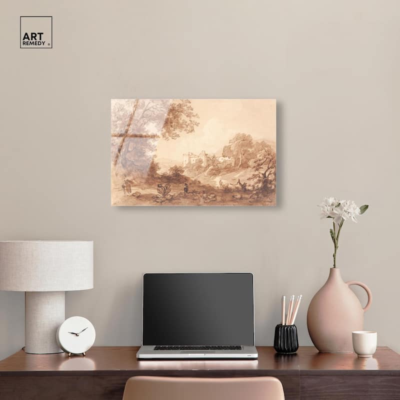 Carew Castle Acrylic by Art Remedy, Ready to Hang
