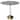 LeisureMod Verve 48" Round Bar Dining Table with Sintered Stone TableTop and Brushed Gold Base for Kitchen & Dining Room