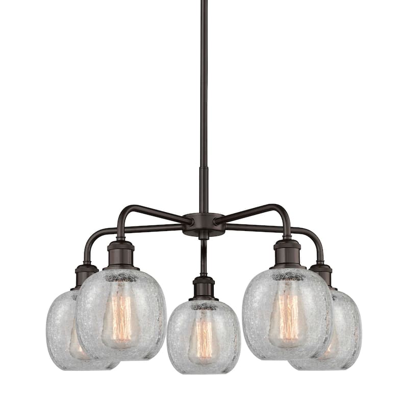 Innovations Lighting 516-5CR-15-24 Belfast Chandelier Belfast 5 Light - Oil Rubbed Bronze / Clear Crackle