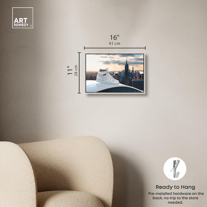City Car and Sneakers Canvas by Art Remedy
