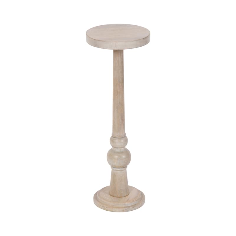 Kate and Laurel Wegner Wooden Drink Table - 8x8x23 - Whitewash