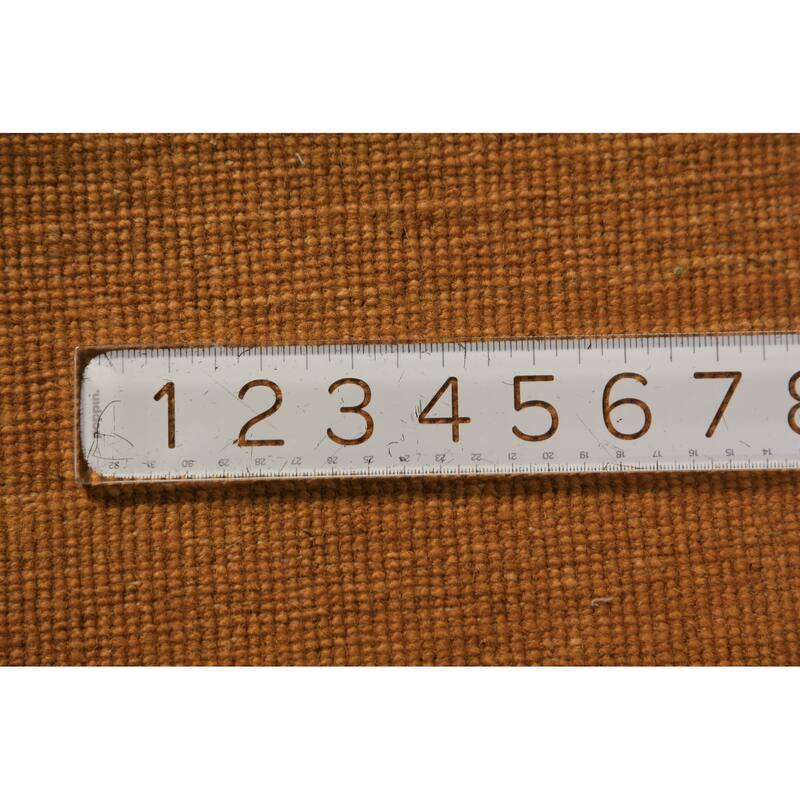 Orange Gabbeh Modern Rug Hand-Knotted Wool Carpet - 3'11" x 5'10"