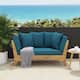 Option Teak + Dark Teal Cushion