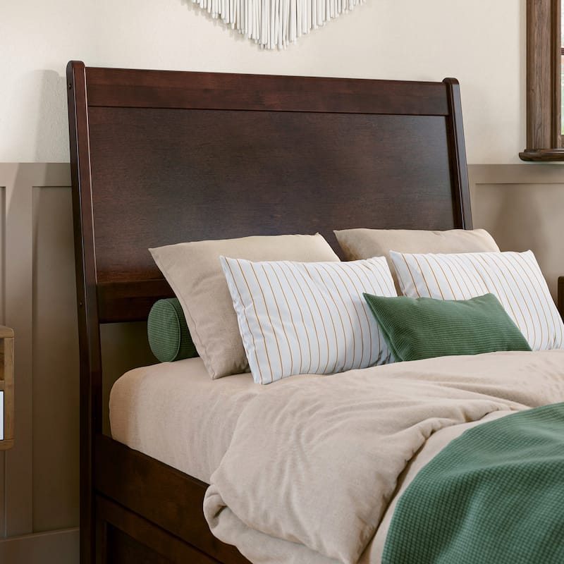 Casanova Solid Wood Panel Headboard - Walnut - Twin