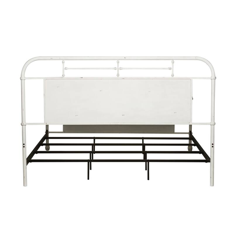 Vintage Series Distressed Metal Queen Metal Bed