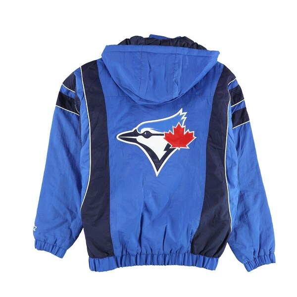 STARTER Mens Toronto Blue Jays Pullover Jacket,, Blue, Large - Bed