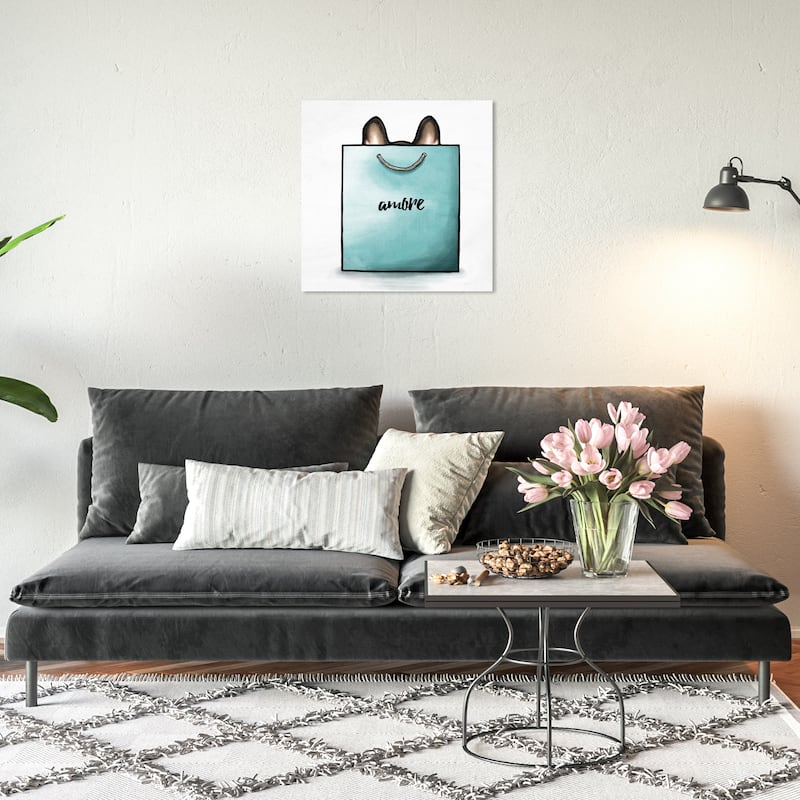Wynwood Studio Canvas Fashion and Glam Amore Bag Green and Mint Green Glam Wall Art Canvas Print - 20 x 20